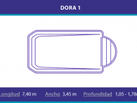 Piscina de Poliester modelo Dora 1