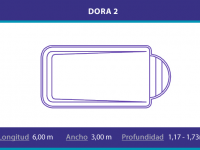Piscina de Poliester modelo Dora 2