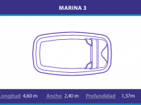 Piscina de poliester modelo Marina 3